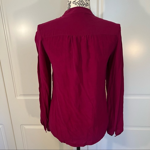CURRENT 100% SILK Tunic Blouse w/Placket and buttons women's size 6 - Picture 7 of 7